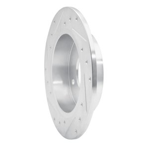 Infiniti G20 Brake Rotor (1) - Rear Right - R1 Concepts - Drilled & Slotted - Silver - `90-`06